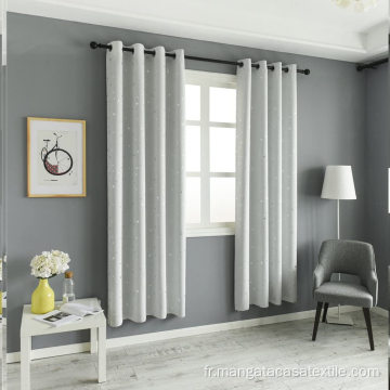 Rideaux de socle imprimés en blanc grisâtre